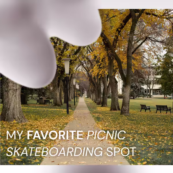 Picnic and skateboarding practice spot for mastering urban skateboarding at Victoria Park Edmonton