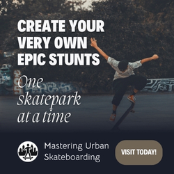 Mastering Urban Skateboarding square banner and tips for street skaters by Zeke Ryder